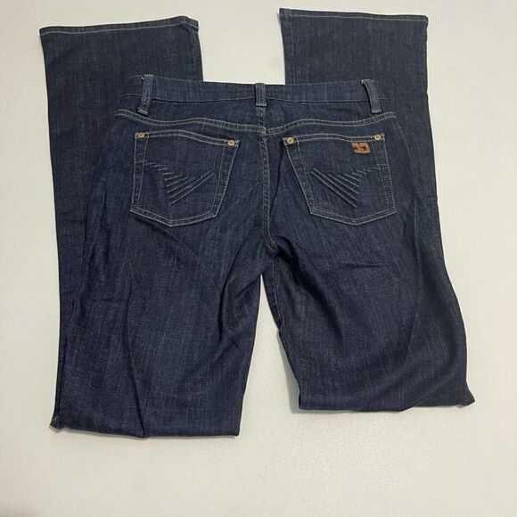 Joe’s Jeans Muse Wide Leg Flare Low Rise Jeans Dark Wash Jett Blue‎ Size 25 - Picture 13 of 14